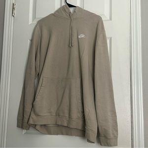 Nike Sportswear Club Fleece Pullover Hoodie Size XL Beige/ Khaki Loungewear